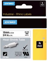Dymo RHINO Krimpkous 19 mm zwart op wit