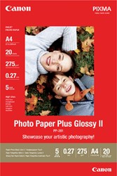 Canon Fotopapier PP-201 A4 260g/m² glanzend plus wit A4 (210x297mm) 20sheet white PP201 265gr