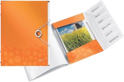 Sorteermap Leitz WOW PP 6-delig oranje