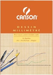 Millimeterpapier A4 Canson lichtbruin