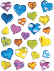 Hartjes stickers hart stone bont