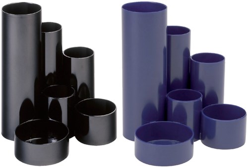 Pennenbak 6 vakken donkerblauw MAUL Tubo-2