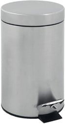 Pedaalemmer 3 liter RVS mat rond