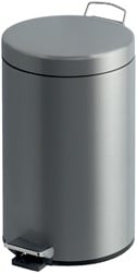 Pedaalemmer 12 liter RVS mat rond
