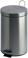 Pedaalemmer 20 liter RVS mat rond