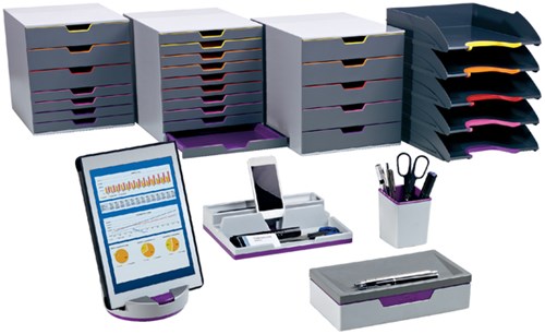 Brievenbak Durable set van 5 brievenbakken Varicolor assortiment-2