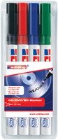 Edding permanent marker CD/DVD/BD 8400, blister van 4 stuks in geassorteerde kleuren