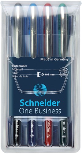 Rollerball Schneider One Business set à 4 stuks 0.6mm assorti