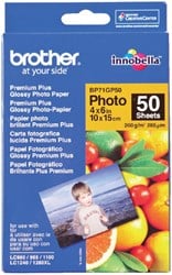 Brother photopaper 10x15cm glossy photo paper 10x15cm 50sheet white 260gr