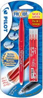 Rollerball PILOT Frixion BL-FR7  0.35mm + 3 vullingen rood
