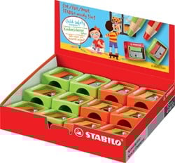 Puntenslijper STABILO Woody 4548/12 display à 12 stuks assorti