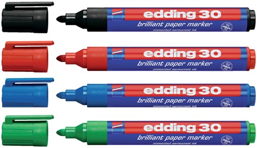 Viltstift edding 30 brilliant rond zwart 1,5-3mm-2