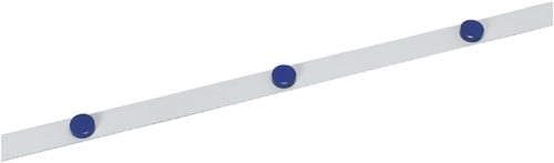 Magneetstrip zelfklevend rol 1m x 35mm wit met 3 magneten