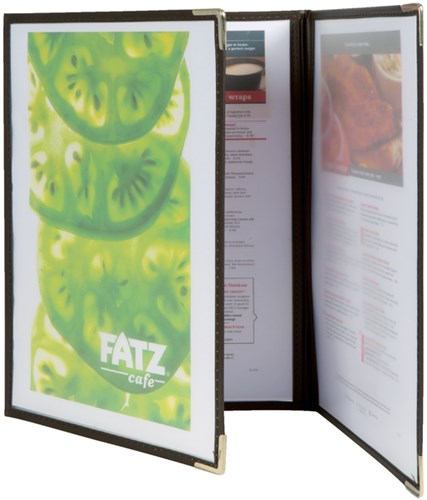 Menukaart Crystal A4 transparant 3 insteektassen