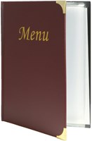 Menukaart Basic A4 bordeaux