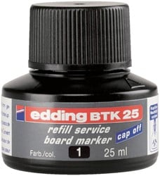 Navulinkt voor whiteboard stiften Edding 25 ml zwart