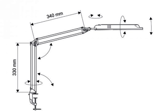 Bureaulamp MAULatlantic LED met tafelklem zwart-2