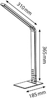 Bureaulamp met draadloze oplader ledlamp Magic plus zwart-2