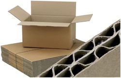 Verzenddoos CleverPack dubbelgolf 486x386x386mm bruin 10st.