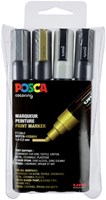 Posca markers PC-5M metallic 4 stuks zwart