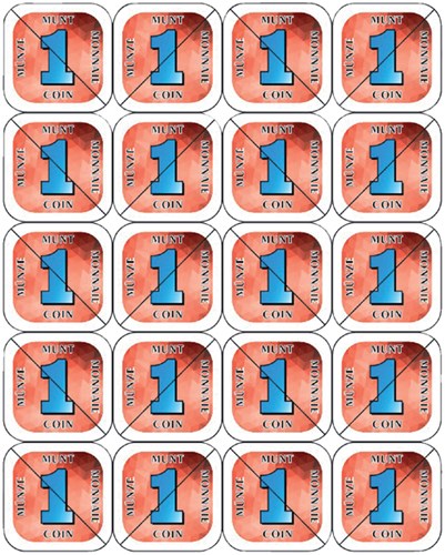 Consumptiemunten Combicraft 200st rood