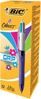 Bic Balpen 4kleuren soft grip fashion medium paars-2
