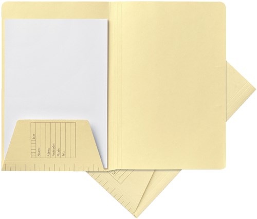dossiermap a4 lichtgeel Jalema 160gr met flap