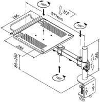 Newstar D100 laptopstandaard op verstelbare arm-3