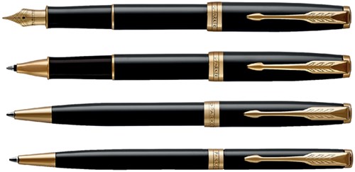 Balpen Parker Sonnet black lacquer GT M-3