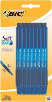 Bic Balpen Soft Feel Clic Grip blauw medium blister van 15 stuks