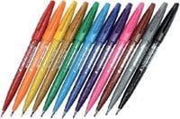 Brush stiften Pentel Sign SES15C etui à 12 assorti-2