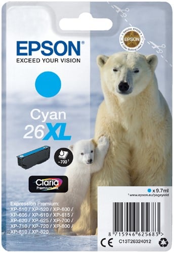 C13T26324012 EPSON XP600 INK CYAN HC pages 9,7ml