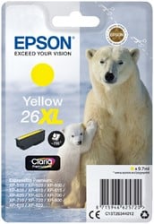 Epson inktcartridge 26XL geel, 700 pagina's - OEM: C13T26344012