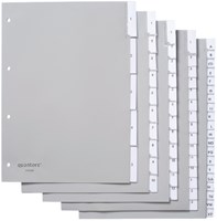 Tabbladen 4-gaats 5-delig met venster grijs PP-2