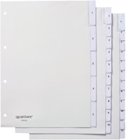 Tabbladen 4-gaats 5-delig met venster wit PP-2