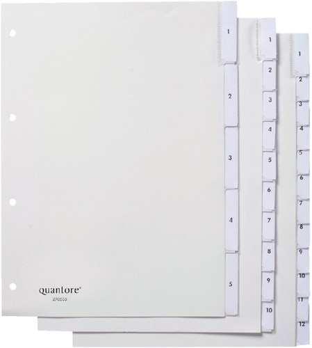 Tabbladen 4-gaats 5-delig met venster wit PP-2