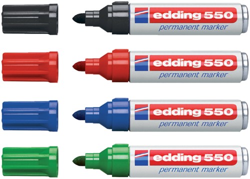 Edding stift 550 permanent marker blauw-3