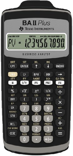 Financiële rekenmachine Texas  Instruments BA II Plus
