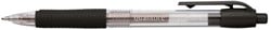 Gelpennen Quantore gripdrukknop 0.7mm zwart
