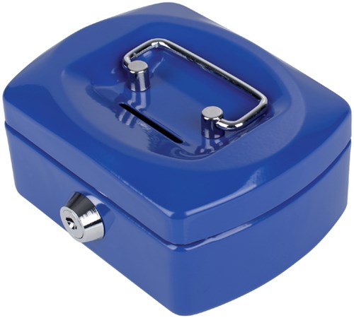 Geldkist Pavo met gleuf 125x95x60mm blauw-2