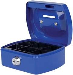 Geldkist Pavo met gleuf 125x95x60mm blauw