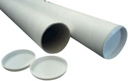 Verzendkoker CleverPack A3 +doppen 330x29.7x1.2 wit 20stuks