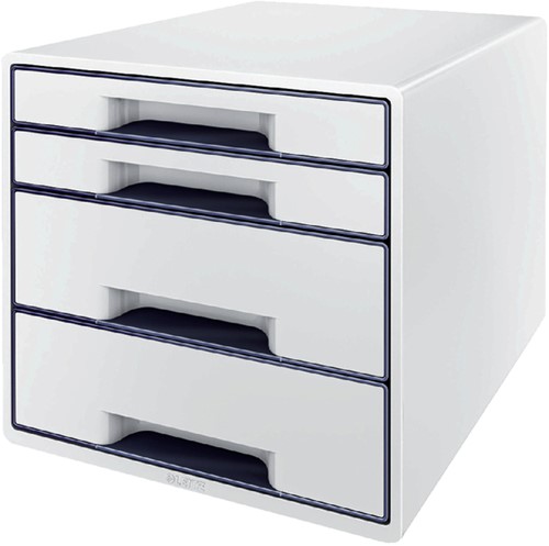 Leitz ladekastje WOw 4 laden wit/grijs