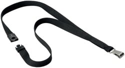 Textielkoord Durable 8127 met karabijnhaak softcolor zwart
