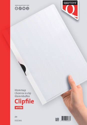 Klemmap A4 3mm wit Quantore