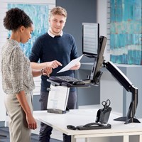 Zit-Sta werkplek Fellowes Easy Glide zwart-3