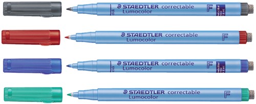 Staedtler OHP-marker Lumocolor Correctable zwart, fijn schrift-2