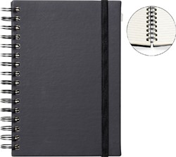 Notitieboek A5 gelinieerd zwart Quantore spiraal