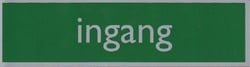 Ingang bord 165x44mm