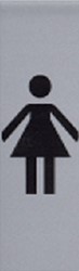 Toilet bordje dames 165x44mm